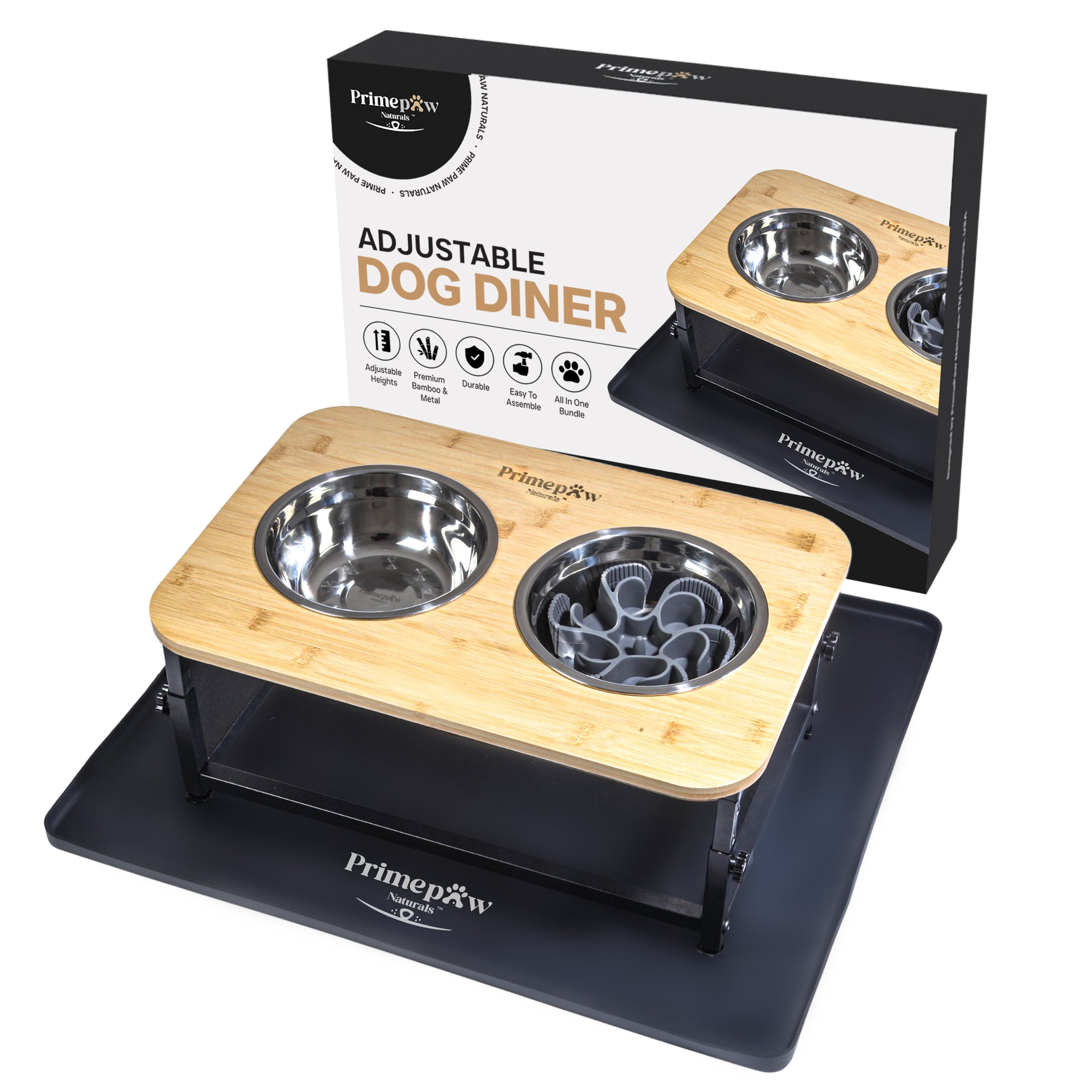 PrimePaw Naturals Elevated Dog Feeder